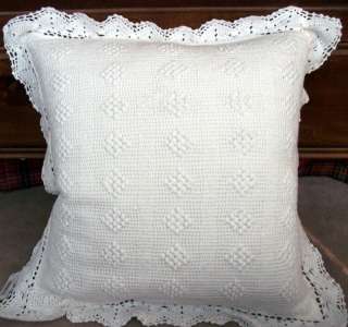 Ralph Lauren TALMADGE HILL Crochet Off White Pillow NEW  