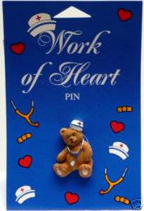 Adorable Nurses gift pin Nurse brooch Smiley Bear  