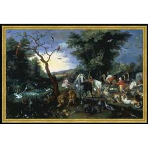   Jüngere, J.Brueghel d.J., Arche Noah, 71 x 46   Holz Corum S Gold