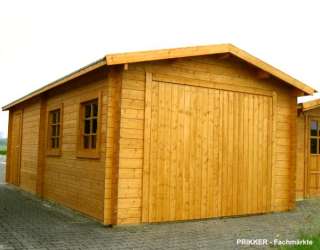Blockhaus Garage, Carport   380 cm x 730 cm, 45 mm  