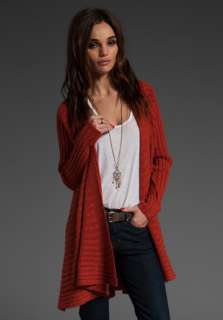 FREE PEOPLE Beached Shell Cardi in Cayenne  