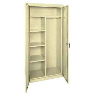   24 in. D x72 in. H Heavy Gauge Steel Combination Cabinet Putty Color