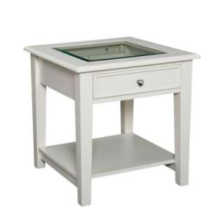 Home Decorators Collection Panorama White Rectangle End Table CK1132 