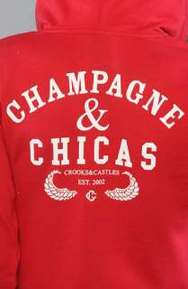 Crooks and Castles The Champagne Chicas Zip Hoodie in True Red 