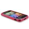 New Hot Pink TPU Gel Skin Soft Rubber Case Cover For HTC Incredible 2 