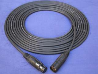 Black Mogami Neglex 2534 Quad Balanced Audio Cable Neutrik NC3FX B 