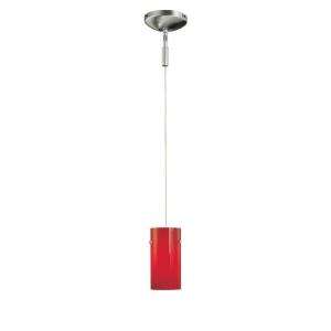 Hampton Bay 1 Light Hanging Red Frosted Glass Pendant ES725BAR at The 