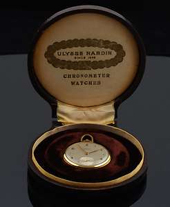   Gold Chronometer Pocket Watch 1930 Original Display Box Montre  
