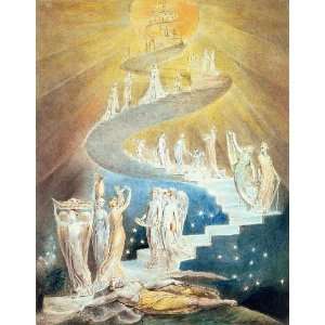 Kunstreproduktion William Blake Jacobs Ladder 91 x 116  