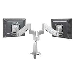 Chief KCY220S Height Adjustable Dual Arm Dual Monitor Desk Mount 
