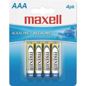 Maxell LR03 4BP AAA Gold Series Alkaline Battery Retail Pack   4 Pack 
