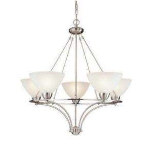 Hampton Bay Town Park Collection Brushed Nickel Finish 5 Light 