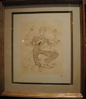 Al Hirschfeld Signed Lithograph of Comedian Danny Kaye, Valued at 20k 