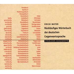 Rückläufiges Wörterbuch der deutschen Gegenwartssprache. CD ROM 