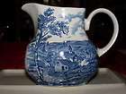 Vintage Alfred Meakin Reverie Staffordshire England pitcher blue white