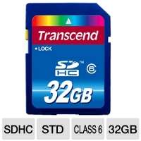 Click to view: Transcend TS32GSDHC6 Class 6 SDHC Card   32GB!