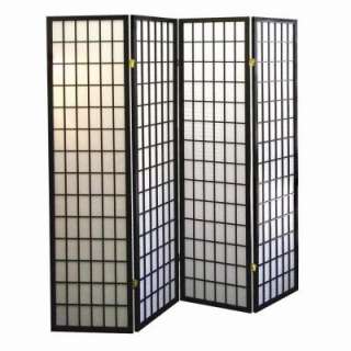 Home Decorators Collection 4 Panel Room Divider Black R530 4 at The 
