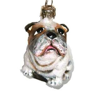 Christbaumschmuck Bulldogge Hund Glas mundgeblasen handbemalt  