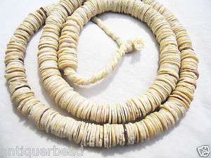 LARGE CLAM SHELL BEADS  TOGO AFRICA TRADE BEADS  