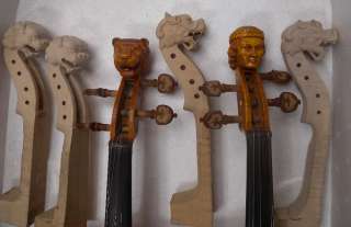 Special Head violin neck Fine flame maple hand made  