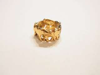 Original WEMPE Elefanten Ring Goldring 750er massiv Gold mit Diamanten 