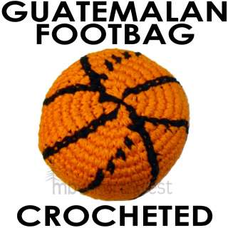 HACKY SACK / FOOTBAG CROCHETED GUATEMALAN   BASKETBALL  