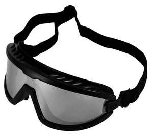 Airsoft Googles Saftey Goggles Black & Silver Mirrored  