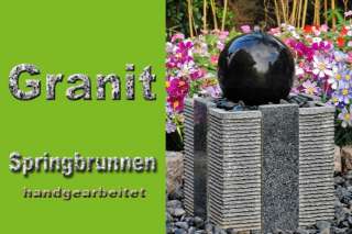 Springbrunnen Gartenbrunnen Granit LED Kugel Fontäne  