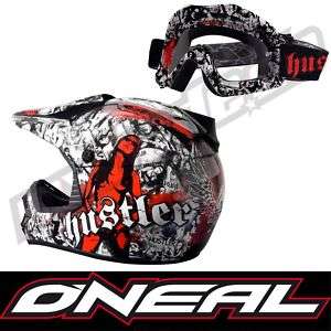 Oneal Rockhard Hustler Helm XL Brille Motocross Enduro  