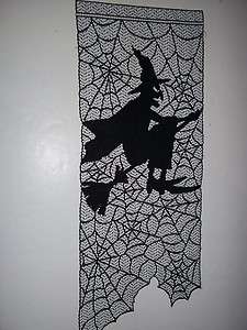   SHEER WALL HANGING WITCH HALLOWEEN BROOM 30 X 11 1/2 BWHW472  