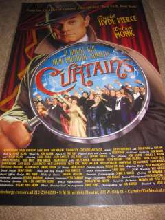 Curtains w/David Hyde Pierce Original Broadway Poster  