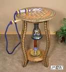 Round Mosaic Occasional Argeela Hookah Game Table  