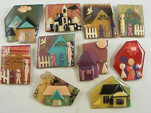 People, House Pins, By Lucinda ~ Selection ~ (B8)  