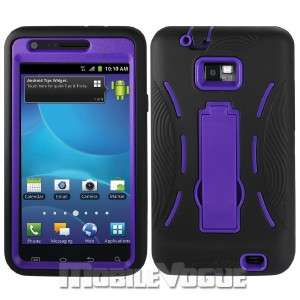 Premium Hybrid Case Skin Cover for Samsung Galaxy S II I777 AT&T Black 