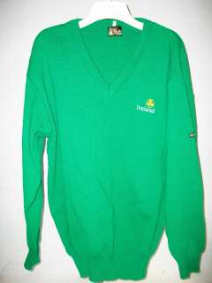 Vintage Mens Blarney Castle Knitwear Ireland V Neck Sweater sz XL 