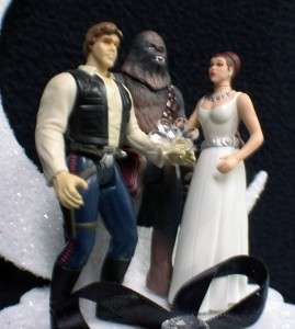 Chewbacca Star War Wedding Cake Topper LOT Glasses Knife Server Guest 