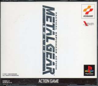 METAL GEAR SOLID MGS PS 1 import Japan 083717170631  
