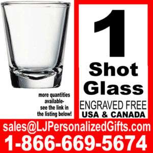 Shot Glass Personalized Groomsmen Bridesmaid Gift B6  