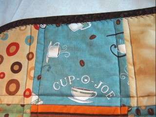 Coffee Print Fabric Collection Placemats Reversible & Quilted PMO03 