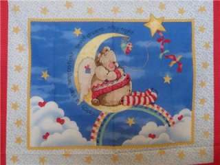 New Teddy Bear Fabric Panel Baby Nursery Star  