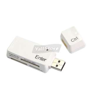 USB 2.0 SD/SDHC/M2/MMC 56 In 1 Memory Card Reader White  