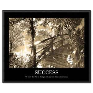 Advantus  Success Framed Sepia Tone Motivational Print  