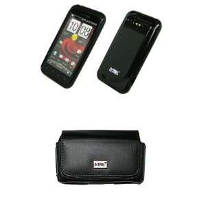 EMPIRE Black Leather Case Pouch with Belt Clip and Belt 
