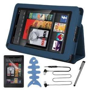   Microphone and Fishbone Holder in blue + Touchscreen Stylus Pen for
