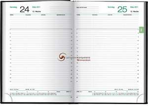 Buchkalender CONFORM 1Tag=1S. 2012 A4 Kunstleder Derby  