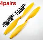 4pairs 1045/R CW CCW Yellow Propeller Multi Copter clockwise rotating 