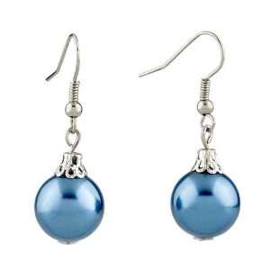  Deep Blue Ball Resin Earrings For Women Pugster Jewelry