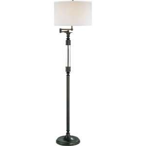 Lite Source LS 81042D/BRZ Brilliant Swing Arm Floor Lamp, Dark Bronze 