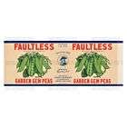 Mini Faultless Garden Gem Peas Labels (1930s)