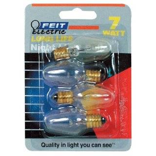 Feit Electric BP7C7/4 7 Watt Clear Night Light Bulb, 4 Pack by Feit 